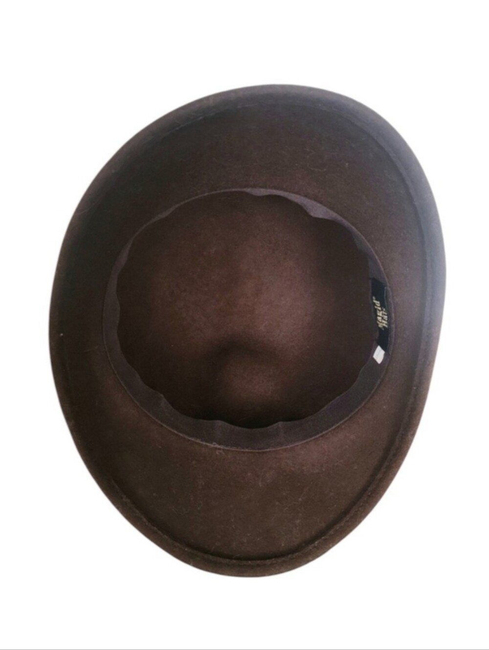 Vintage Magid Chocolate Brown Felt Cloche Hat With Feather Accent Boho ~Flapper - Picture 6 of 8